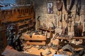 Historical shoemaker workshop inside the Walls Museum, Acre Israel Royalty Free Stock Photo