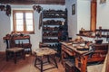 Historical shoemaker workshop