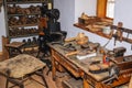 Historical shoemaker workshop