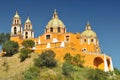 The historical Shrine of Our Lady of Remedies sit on the Pyramid in Cholula, Mexico Royalty Free Stock Photo