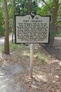 Historical sign for the Fort Fremont batteries