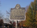 1893 Historical sign marker, site of first Alabama - Auburn Football game