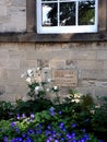 Historical sign near Ripon Cathedral in North Yorkshire England