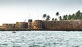 Historical Sindhudurg Fort built by Chhatrapati Shivaji Maharaj of Maratha empire, situated in high seas of Maharashtra in India.