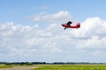 Historical single engine airplane Antonov AN2 in flight Royalty Free Stock Photo