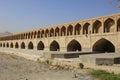 The historical Siosepol bridge or Allahverdi Khan bridge in Isfahan, Iran, Middle East