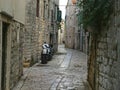 Historical Small Street with Mopeds