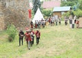 Medieval soldiers on The Battle of Budyne Royalty Free Stock Photo