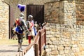 Medieval soldiers - noblemen on The Battle of Budyne Royalty Free Stock Photo