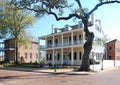 Historical Southern Belle Houses in Downtown Mobile, Alabama Royalty Free Stock Photo