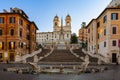 Historical Spanish Steps, the monumental stairway of 135 steps in Rome, Italy