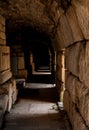 Historical stage building detail in Ephesus Theater.