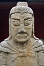 Historical statue of general in Ancient China