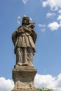 Historical statue of Jan Nepomucky, Dobromilov, Czechia