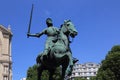 Statue of Jeanne d`Arc in Paris, France Royalty Free Stock Photo