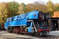 Historical Steam Engine called `PAPOUSEK` in Czech Railways Museum Luzna u Rakovnika, Czech Republic, Europe