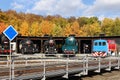 Historical Steam Engines in Depot in Czech Railways Museum Luzna u Rakovnika, Czech Republic, Europe