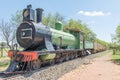 Historical steam train engine at the Womens Memorial Royalty Free Stock Photo