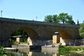 Historical Stone Bridge in the Old Town of Regensburg, Bavaria