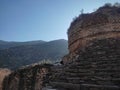 A Historical Stopa of Budmath at Amlok Dara Swat valley Pakistan. 2nd CE to 9th Ce Royalty Free Stock Photo