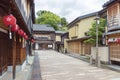 Historical street in Kanazawa, Japan Royalty Free Stock Photo