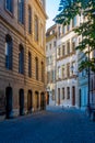 Historical street in the old town of Geneva, Switzerland Royalty Free Stock Photo