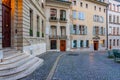 Historical street in the old town of Geneva, Switzerland Royalty Free Stock Photo