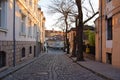 Historical street and passage in Plovdiv old town , Bulgaria