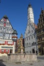 Historical street of Rotenburg ob der Tauber on Germany Royalty Free Stock Photo