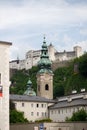 historical street in Salzburg, Old town Royalty Free Stock Photo