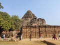 Historical Sun temple located in the Indian state of Orrisa near Puri. UNESCO world heritage site of the lost temple. Royalty Free Stock Photo