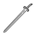 Historical Sword of Umar ibn al-Khittab Icon. Doodle Hand Drawn or Outline Icon Style