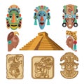 Historical symbols of mayan culture. Religion idols