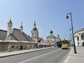 Moscow, Russia, June, 02, 2023. Historical temples and fragment of the museum \