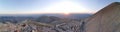 Historical touristic nemrut Mountain statues of ancient gods persian eagle god, med empire lion god, zeus, Herakles, apollon