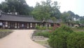 historical tourists attraction in korea seongyojang house with green landscape