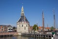 Historical tower in the harbor of Hoorn