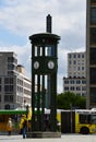 Historical Traffic Light at the Square Potsdamer Platz in Spring in the Neighborhood of Tiergarten, Berlin Royalty Free Stock Photo