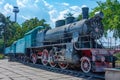 Historical train in Moldovan town bender Royalty Free Stock Photo