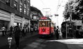 A historical tramcar on the ÃÂ°stiklal Avenue in Istanbul