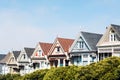 Historical victorian houses called Painted Ladies, San Francisco, California Royalty Free Stock Photo