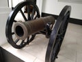 Historical vintage canon on display