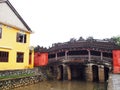 Chinese japanese bridge in HOI-AN, a world cultural heritage place in VIETNAM Royalty Free Stock Photo