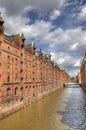 Historical warehouses in Speicherstadt in Hamburg, Germany Royalty Free Stock Photo