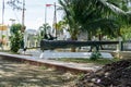 Historical weapons at Aceh museum in Banda Aceh Indonesia. old cannon