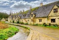 The Historical weavers cottages in Arlington Row in Bibury Royalty Free Stock Photo