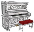 The historical white pianino