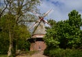 Historical Wind Mill in Spring in the Village Eystrup, Lower Saxony