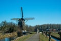Historical wind mill in a rural landscape