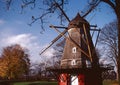 Historical windmill at Copenaghen park Royalty Free Stock Photo